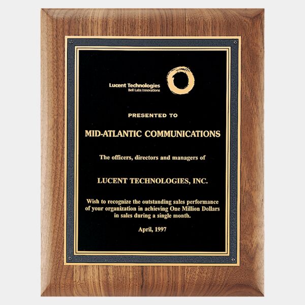 8" x 10 1/2" American Plaque with Florentine Border Textured LaserFX Plate Thumbnail