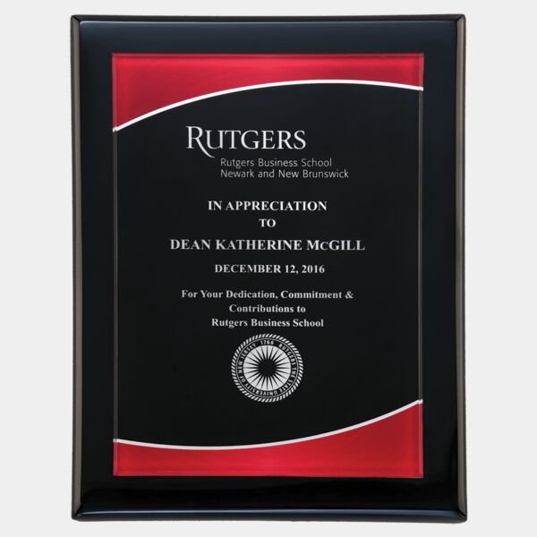 8" x 10" Airflyte Piano Finish Plaque with Border Acrylic Plate Thumbnail