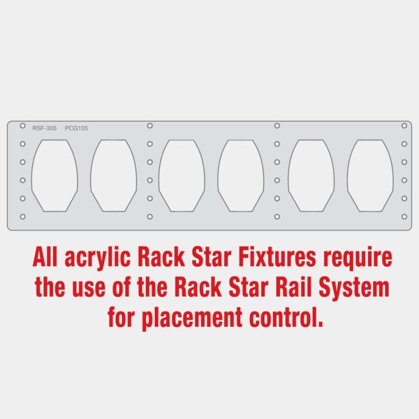 PCG105 9 oz. Stemless Rack Star Fixture- Holds 6 Thumbnail