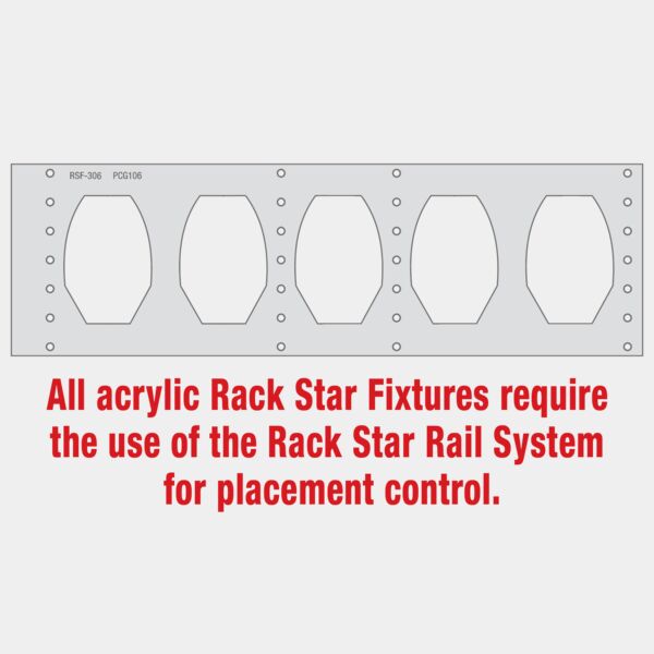 PCG106 15 oz. Stemless Rack Star Fixture- Holds 6 Thumbnail