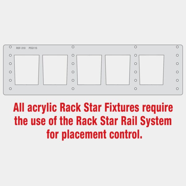 PCG115 11 oz. On The Rocks Glass Rack Star Fixture- Holds 5 Thumbnail