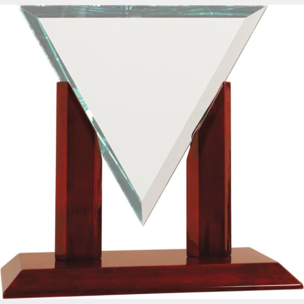 9" x 9" x 9" Diamond Triangle Glass Replacement Blank Thumbnail