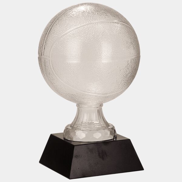 13" Glass Basketball with Marble Base Thumbnail