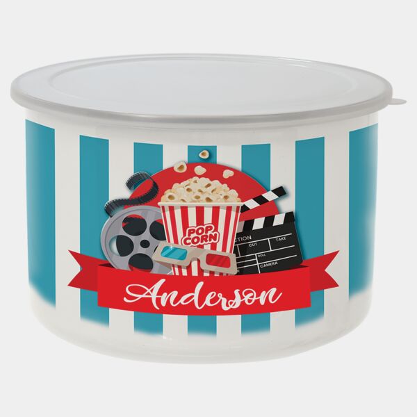 57 oz. Tall Enamel Container with Flexible Plastic Lid Thumbnail