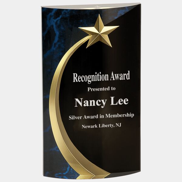 7 3/4" Marble Rounded Shooting Star Acrylic Thumbnail