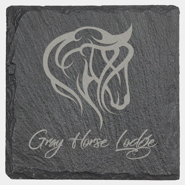 4" x 4" Square Slate Coaster Thumbnail