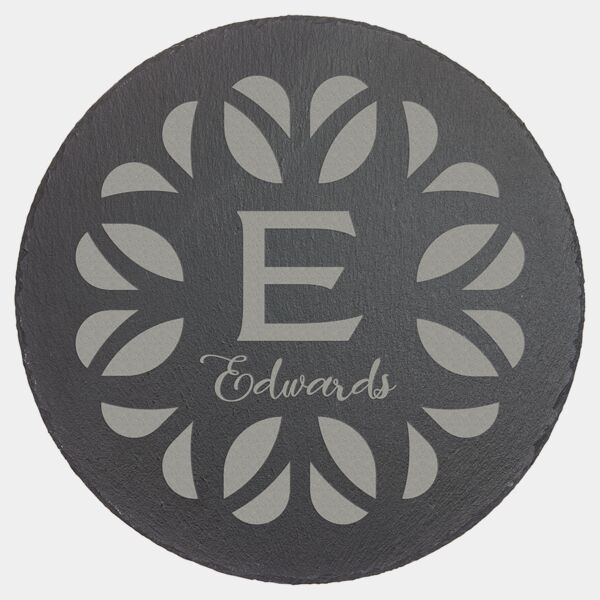 11 3/4" Round Slate Decor with Foam Pads Thumbnail