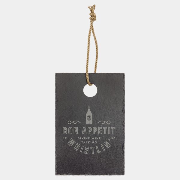 9" x 6" Rectangle Slate Cutting Board with Hanger String Thumbnail