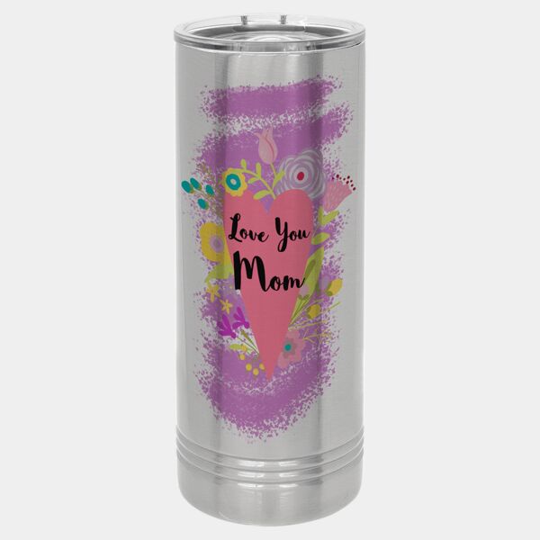 Polar Camel 22 oz. Sublimatable Skinny Tumbler with Slider Lid Thumbnail