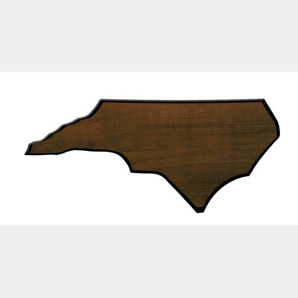 4 1/2" x 11 1/2" Finish Edge North Carolina State Plaque Thumbnail