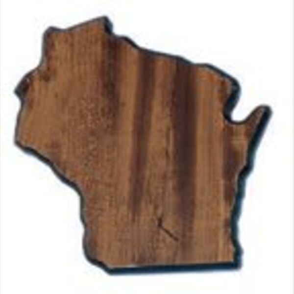 7 1/2" x 8" Finish Edge Wisconsin State Plaque Thumbnail