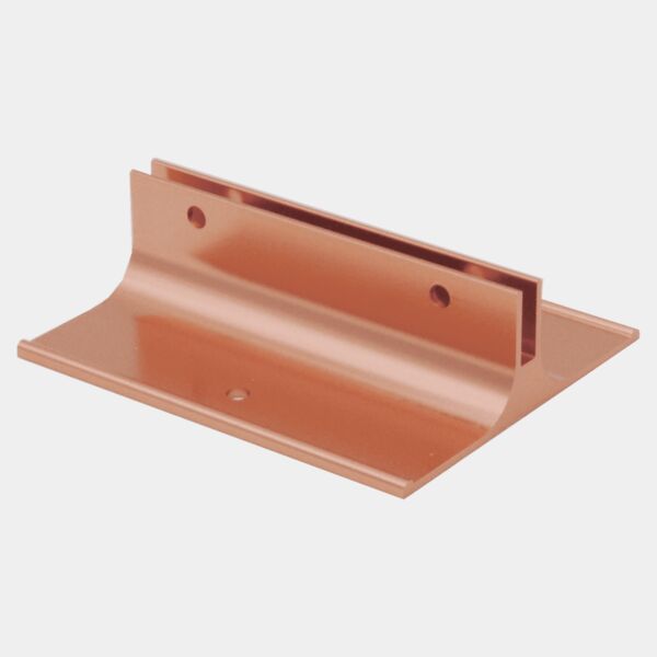 3", Polished , Kota Pro Aluminum Corridor Bracket, Fits 1/8" Thick Plastic Insert Thumbnail