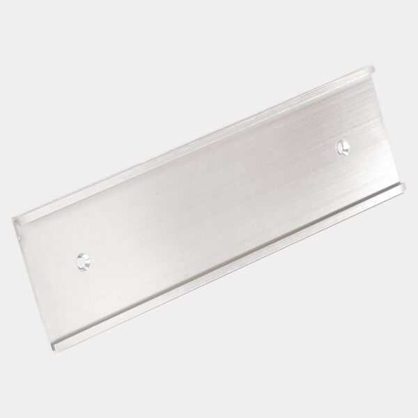 2" x 4", Shiny , Kota Pro Aluminum Wall Bracket with Mounting Holes, Fits 1/16" Thick Plastic Insert Thumbnail