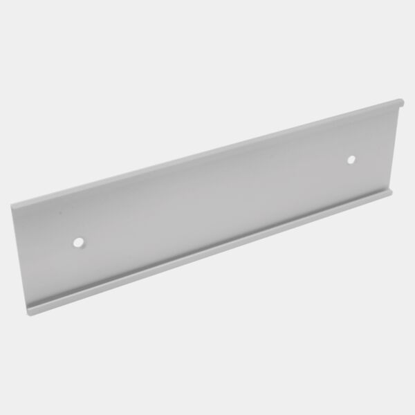 2" x 10", Satin , Kota Pro Aluminum Wall Bracket with Mounting Holes, Fits 1/16" Thick Plastic Insert Thumbnail