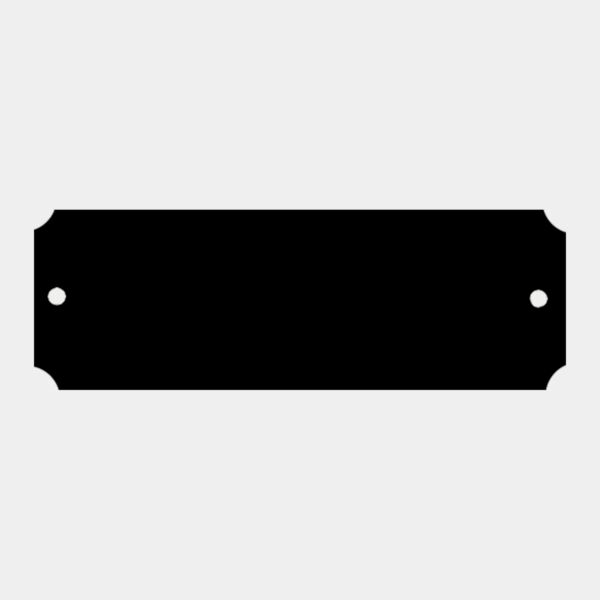 1 1/4" x 2 1/2" Laserable Brass Plate with Notched Corners and Two Holes Thumbnail