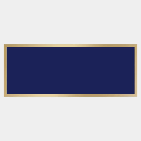 1 3/8" x 3 1/2" Laserable Aluminum Plate with Center and Border, Adhesive on Back Thumbnail