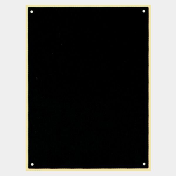 4 1/2" x 10" Laserable Brass Plate with Thin Border and 4 Holes Thumbnail