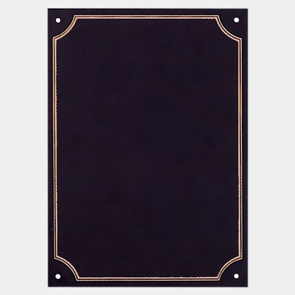 5 1/4" x 7 1/4" Laserable Brass Plate with 4 Holes Thumbnail