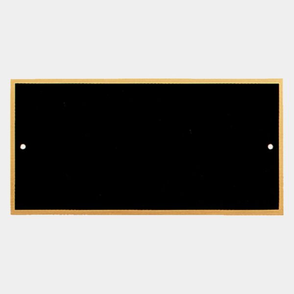 3" x 6" Laserable Brass Plate with Border and 2 Holes Thumbnail