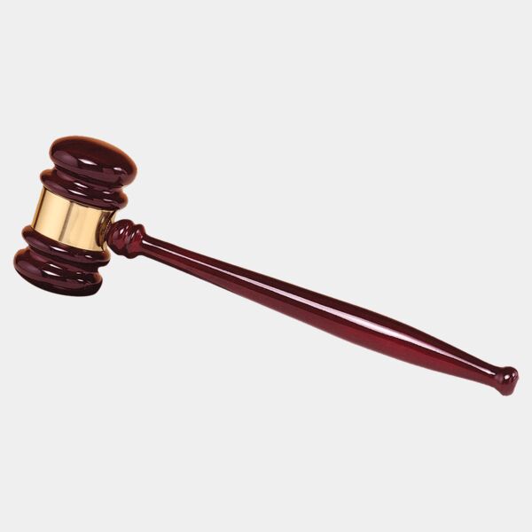 10" Piano Finish Gavel with a Gavel Band Thumbnail