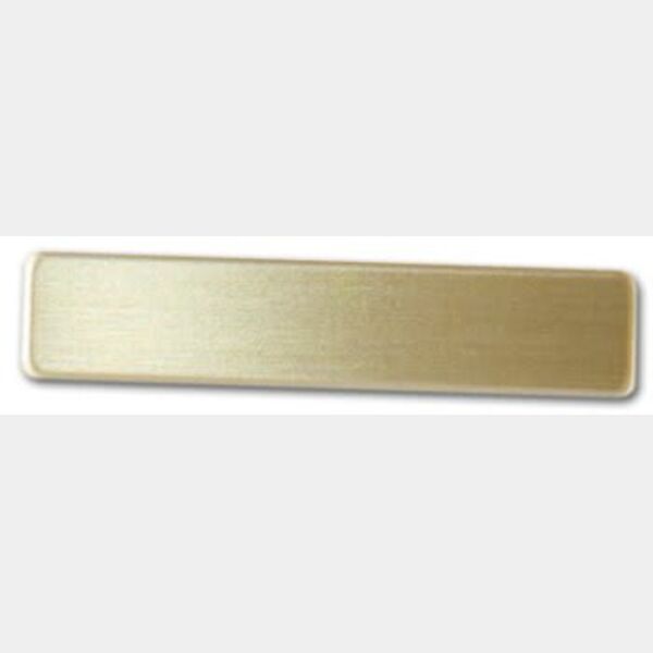 2 1/2" x 5/8" Satin Leaded Brass Name Badge Blank with Fused Posts Thumbnail