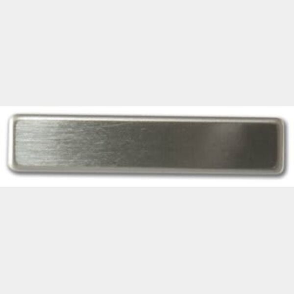2 1/2" x 5/8" Satin Nickel Name Badge Blank with Fused Posts Thumbnail