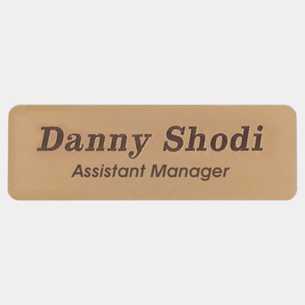 3" x 1" Brass Name Badge Plate Thumbnail