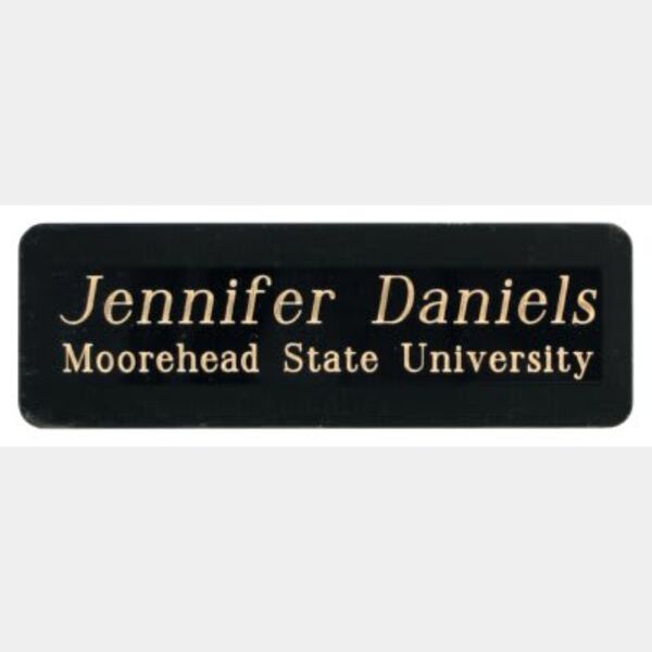 1" x 3" Laserable Brass Name Badge Plate Thumbnail